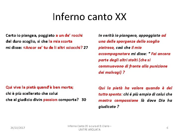 Inferno canto XX Certo io piangea, poggiato a un de’ rocchi del duro scoglio,