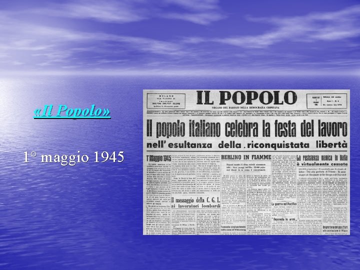  «Il Popolo» 1° maggio 1945 