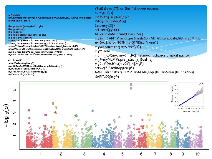 rm(list=ls()) setwd('/Users/Zhiwu/Dropbox/Current/ZZLab/WSUCourse/CROPS 545/mlmm-master') source('mlmm_cof. r') library("MASS") # required for ginv library(multtest) library(gplots) library(compiler) #required