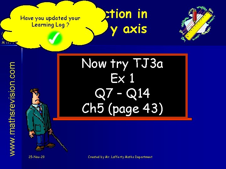 Reflection in x and y axis Have you updated your Learning Log ? www.