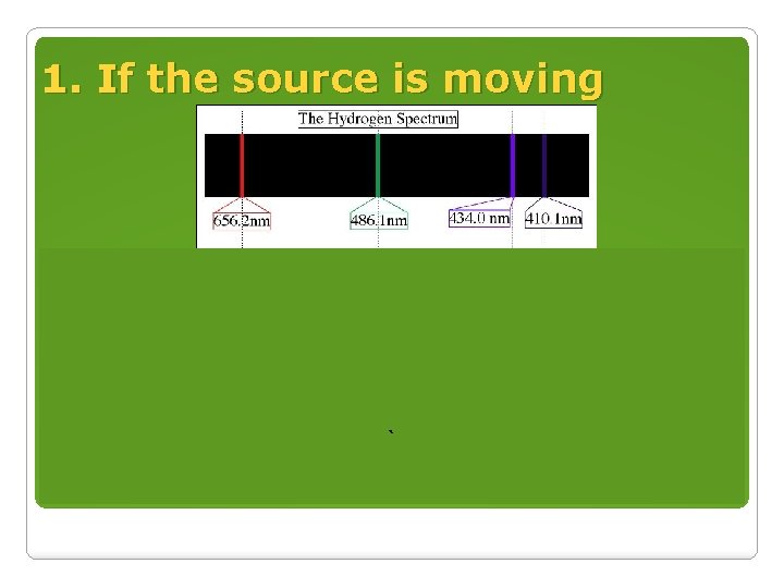 1. If the source is moving ` 1. If the source is moving `