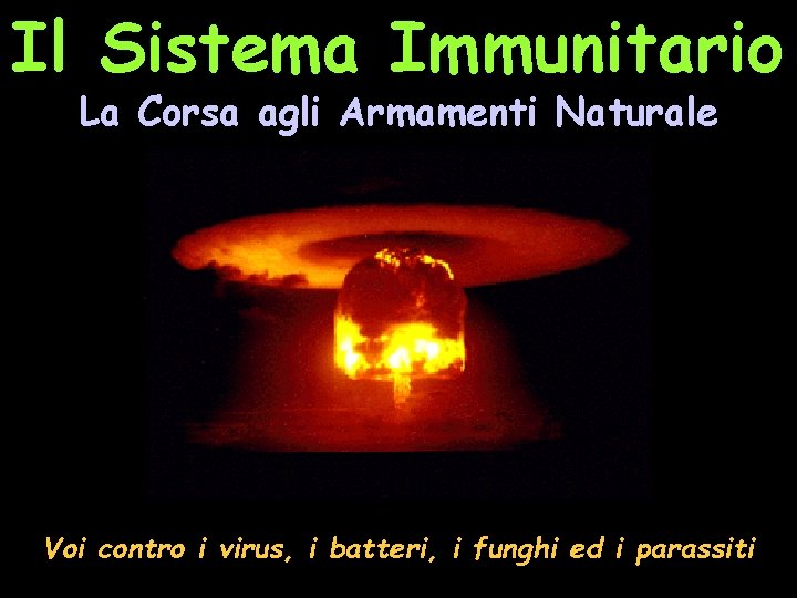 Il Sistema Immunitario La Corsa agli Armamenti Naturale Voi contro i virus, i batteri,