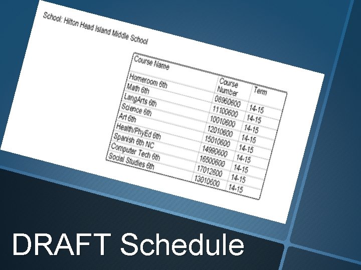 DRAFT Schedule 