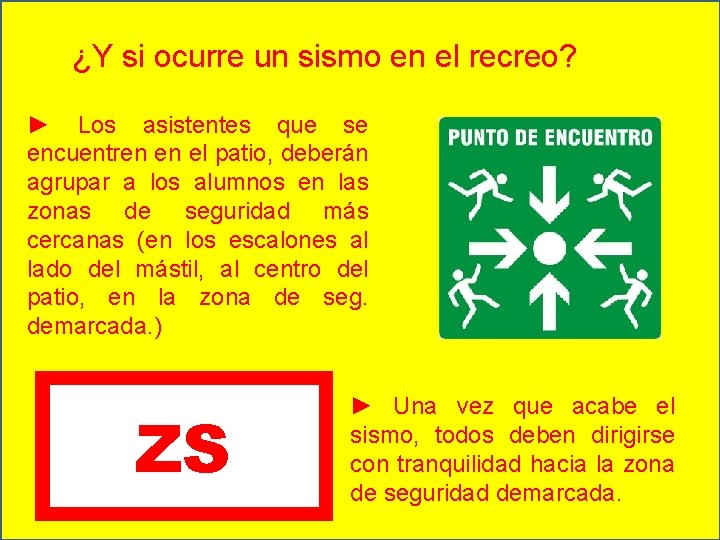 ¿Y si ocurre un sismo en el recreo? ► Los asistentes que se encuentren
