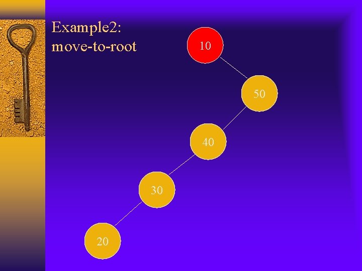 Example 2: move-to-root 10 50 40 30 20 