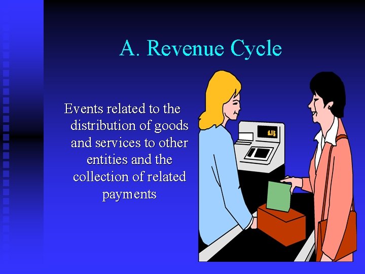 A. Revenue Cycle Events related to the distribution of goods and services to other