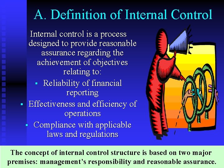 A. Definition of Internal Control Internal control is a process designed to provide reasonable