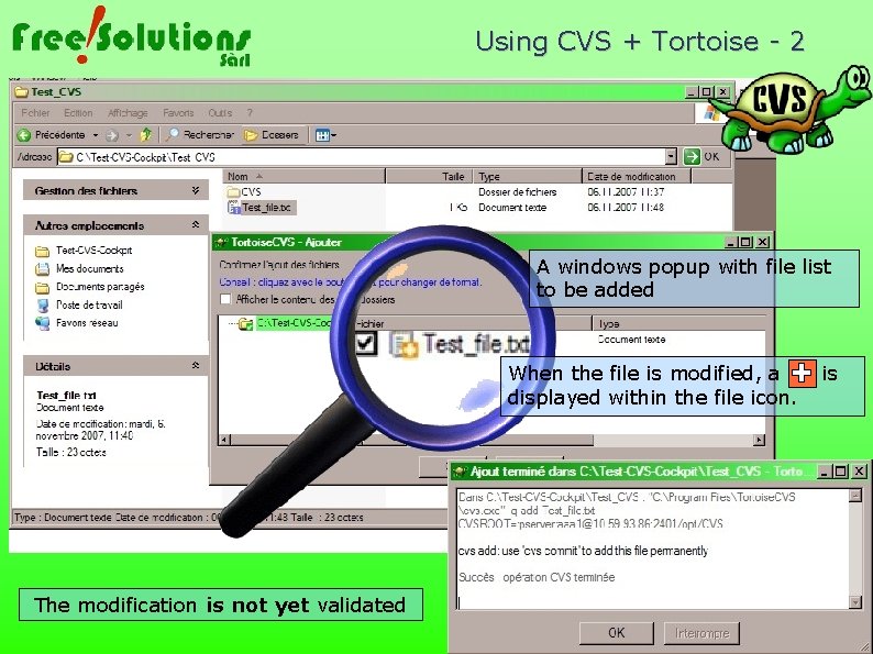 Using CVS + Tortoise - 2 A windows popup with file list to be