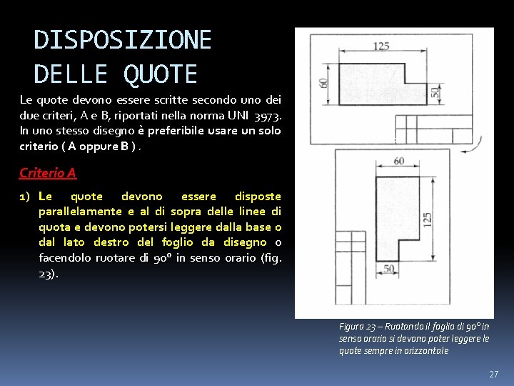 DISPOSIZIONE DELLE QUOTE Le quote devono essere scritte secondo uno dei due criteri, A