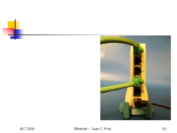 18. 7. 2000 Ethernet -- Juan C. Fries 63 18. 7. 2000 Ethernet -- Juan C. Fries 63