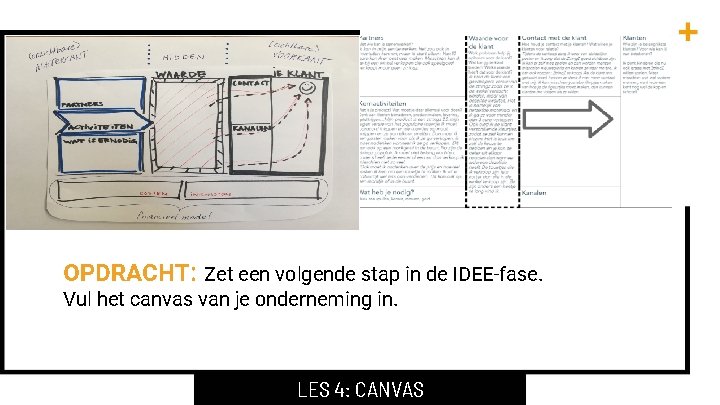 OPDRACHT: Zet een volgende stap in de IDEE-fase. Vul het canvas van je onderneming