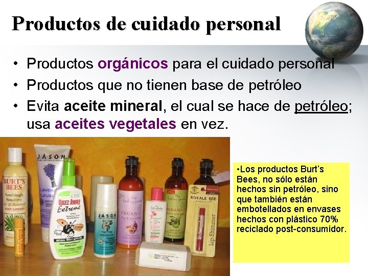 Productos de cuidado personal • Productos orgánicos para el cuidado personal • Productos que