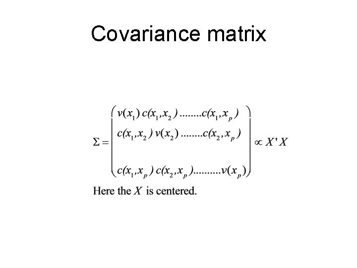 Covariance matrix 