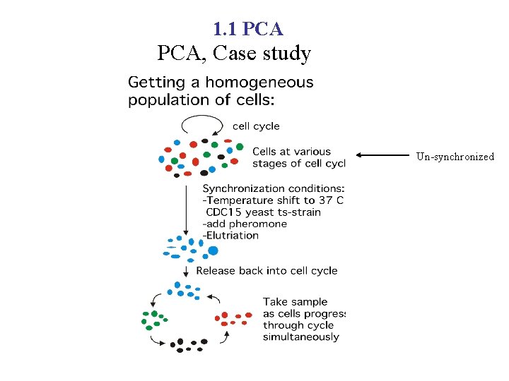 1. 1 PCA, Case study Un-synchronized 