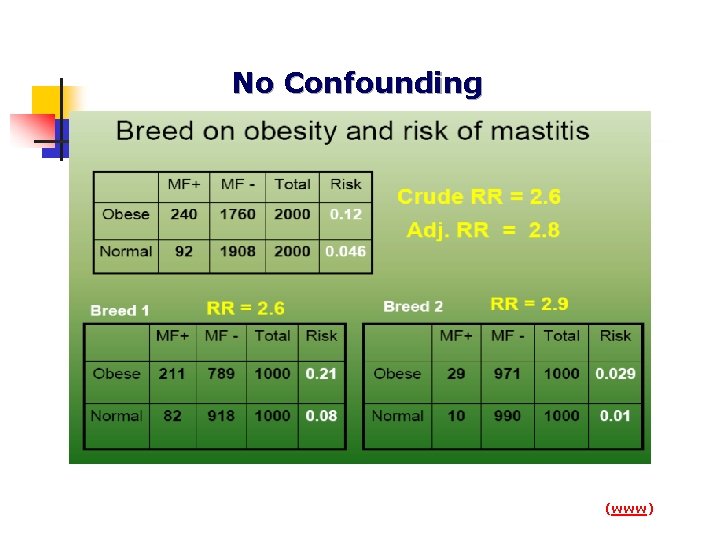 No Confounding (www) 