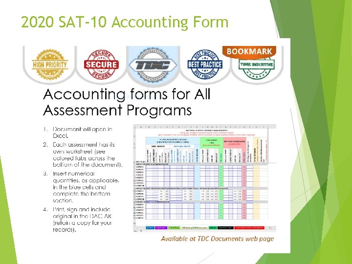 2020 SAT-10 Accounting Form 
