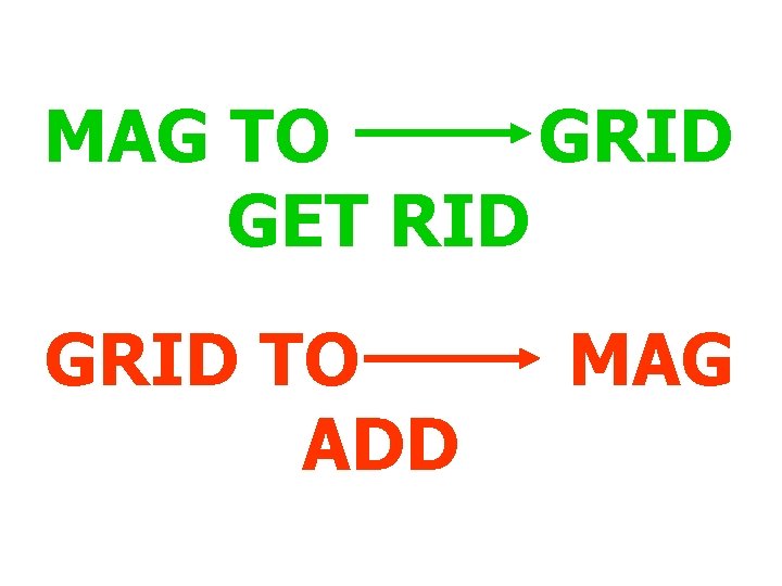 MAG TO GRID GET RID GRID TO ADD MAG 