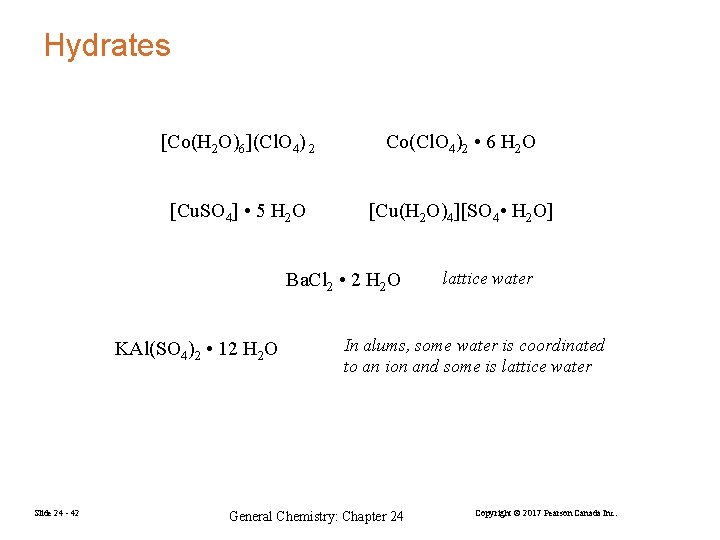 Hydrates [Co(H 2 O)6](Cl. O 4) 2 Co(Cl. O 4)2 • 6 H 2