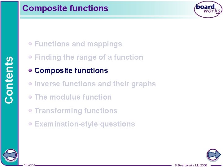 Composite functions Contents Functions and mappings Finding the range of a function Composite functions