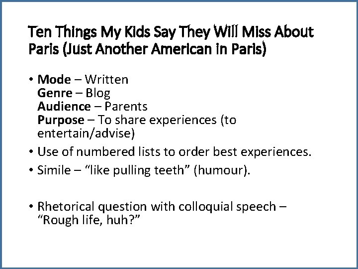 Ten Things My Kids Say They Will Miss About Paris (Just Another American in