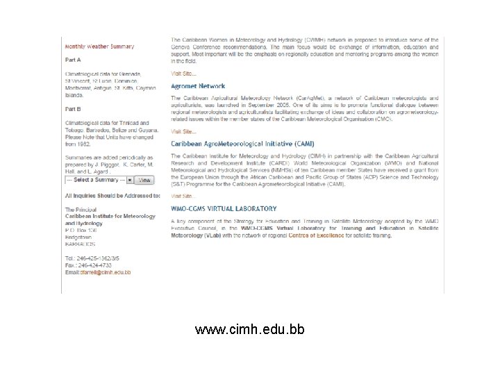 www. cimh. edu. bb 