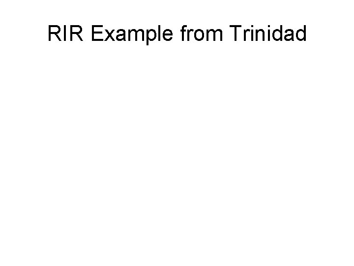 RIR Example from Trinidad 