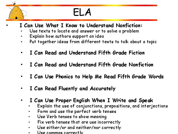 ELA • I Can Use What I Know to Understand Nonfiction: • • • ELA • I Can Use What I Know to Understand Nonfiction: • • •