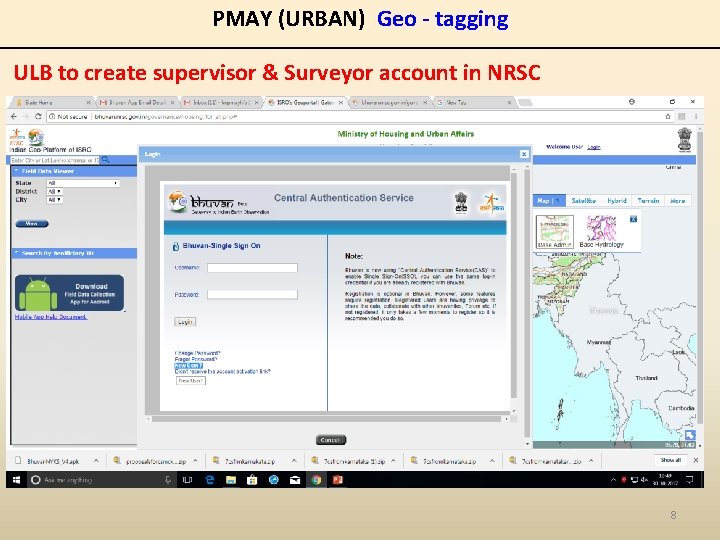 PMAY (URBAN) Geo - tagging ULB to create supervisor & Surveyor account in NRSC