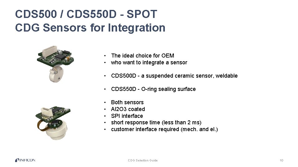 CDS 500 / CDS 550 D - SPOT CDG Sensors for Integration • The