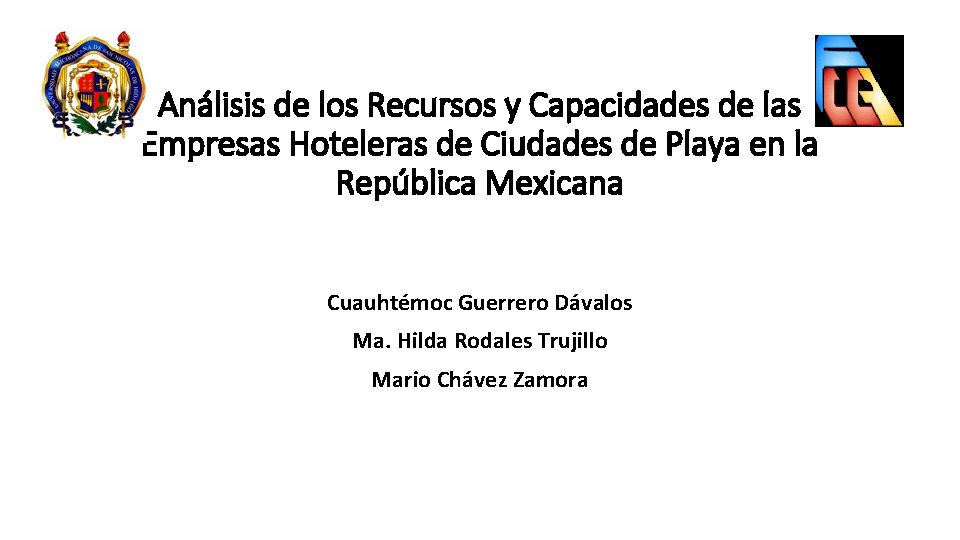 Análisis de los Recursos y Capacidades de las Empresas Hoteleras de Ciudades de Playa