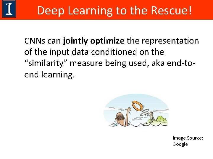 Deep Learning to the Rescue! CNNs can jointly optimize the representation of the input