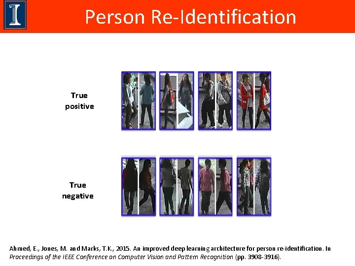 Person Re-Identification True positive True negative Ahmed, E. , Jones, M. and Marks, T.