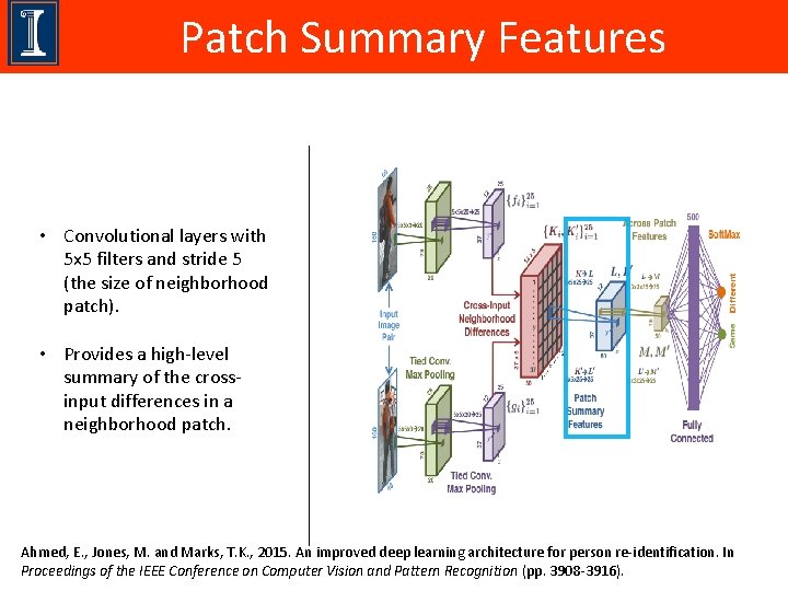 Patch Summary Features • Convolutional layers with 5 x 5 filters and stride 5