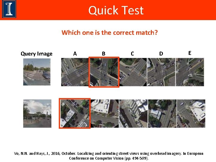 Quick Test Which one is the correct match? Query Image A B C D