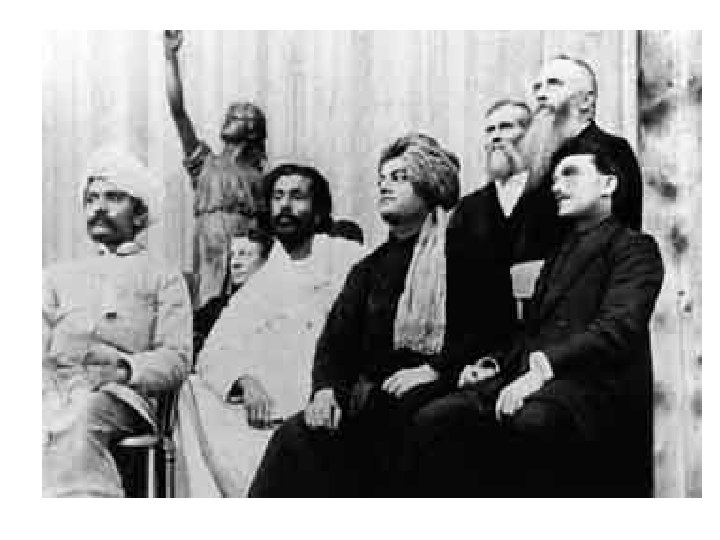 Swami Vivekananda on the platform of the Parliament of Religions September 1893. On the Swami Vivekananda on the platform of the Parliament of Religions September 1893. On the