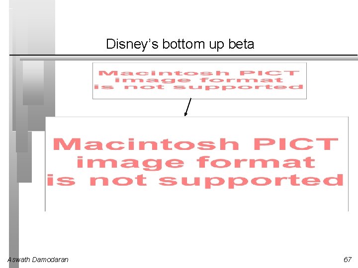 Disney’s bottom up beta Aswath Damodaran 67 Disney’s bottom up beta Aswath Damodaran 67