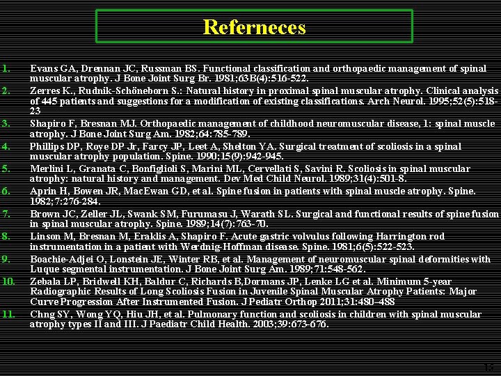 Referneces 1. 2. 3. 4. 5. 6. 7. 8. 9. 10. 11. Evans GA, Referneces 1. 2. 3. 4. 5. 6. 7. 8. 9. 10. 11. Evans GA,