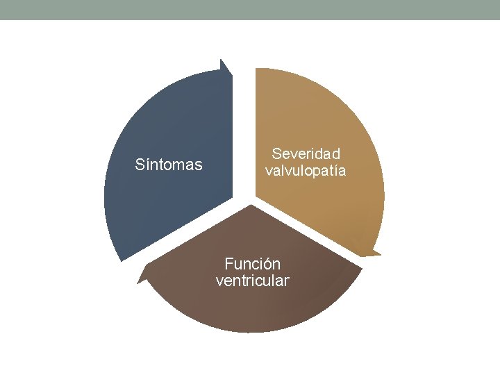 Síntomas Severidad valvulopatía Función ventricular Síntomas Severidad valvulopatía Función ventricular