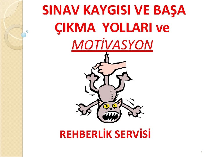 SINAV KAYGISI VE BAŞA ÇIKMA YOLLARI ve MOTİVASYON REHBERLİK SERVİSİ 1 