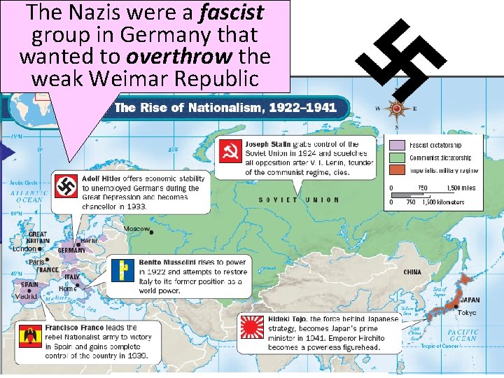 The Nazis were a fascist group in Germany that wanted to overthrow the weak