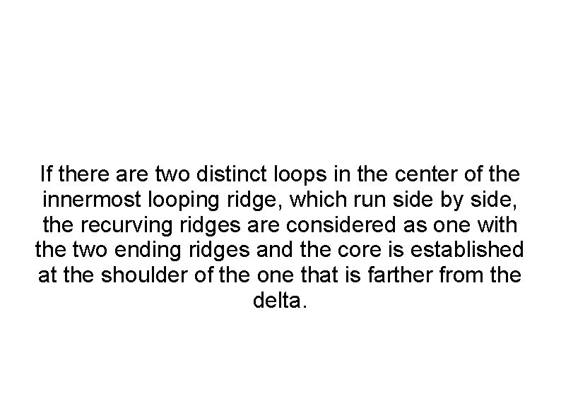 If there are two distinct loops in the center of the innermost looping ridge,