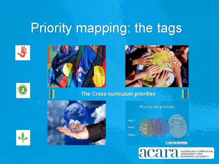 Priority mapping: the tags Aboriginal and Torres Strait Islander histories and cultures Asia and