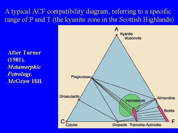 A typical ACF compatibility diagram, referring to a specific range of P and T