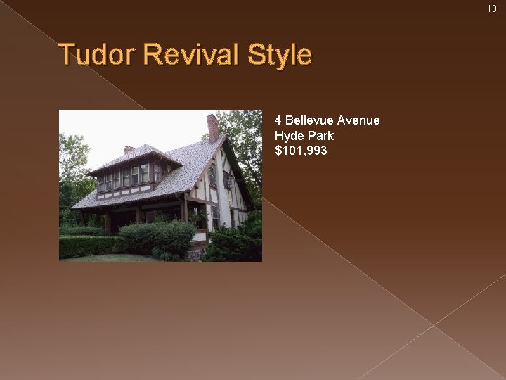 13 Tudor Revival Style 4 Bellevue Avenue Hyde Park $101, 993 