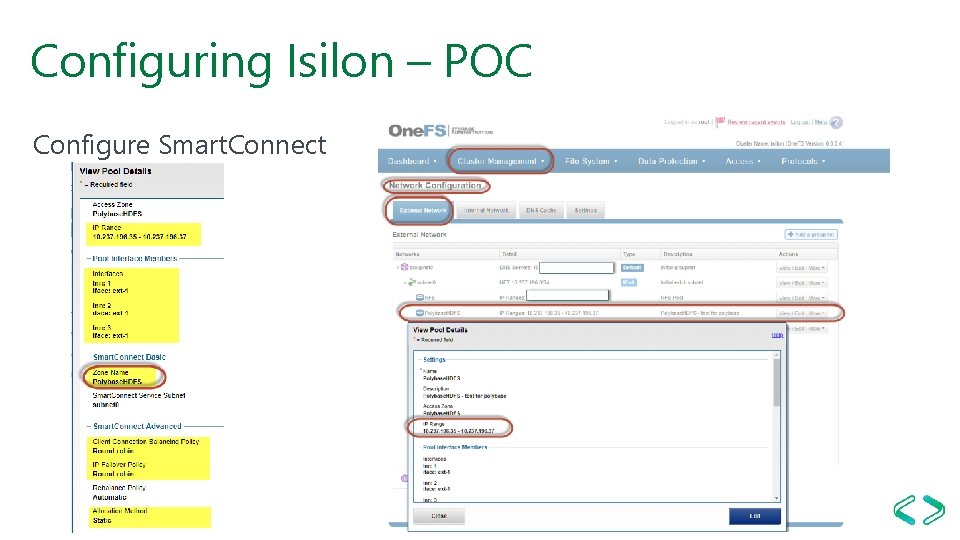 Configuring Isilon – POC Configure Smart. Connect 