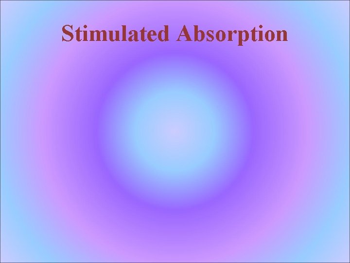 Stimulated Absorption 