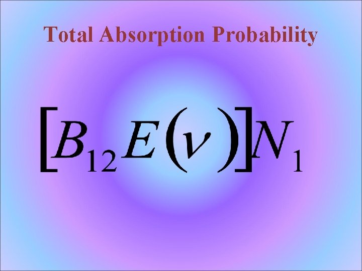 Total Absorption Probability 