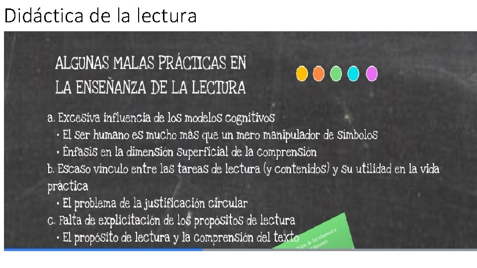 Didáctica de la lectura Didáctica de la lectura