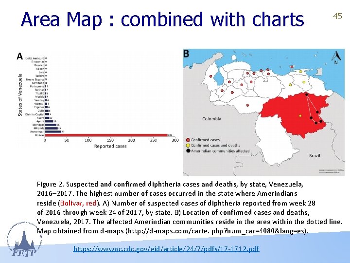 Area Map : combined with charts 45 Figure 2. Suspected and confirmed diphtheria cases