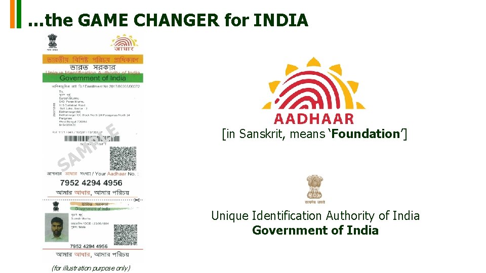 …the GAME CHANGER for INDIA E L P [in Sanskrit, means ‘Foundation’] M A